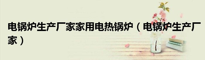 电锅炉生产厂家家用电热锅炉（电锅炉生产厂家）