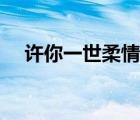 许你一世柔情情侣网名（许你一世柔情）