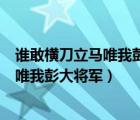 谁敢横刀立马唯我彭大将军是好话还是赖话（谁敢横刀立马唯我彭大将军）
