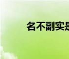 名不副实是什么意思（名不副实）