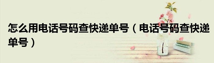 怎么用电话号码查快递单号（电话号码查快递单号）