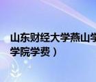 山东财经大学燕山学院学费一年是多少（山东财经大学燕山学院学费）