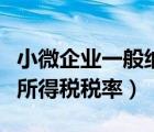 小微企业一般纳税人所得税税率（一般纳税人所得税税率）