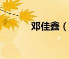 邓佳鑫（说一说邓佳鑫的简介）