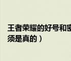 王者荣耀的好号和密码真的（王者荣耀好号和密码没人玩必须是真的）