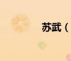 苏武（说一说苏武的简介）