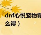 dnf心悦宠物霓裳仙子（DNF霓裳仙子宠物怎么得）