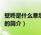 壁咚是什么意思啊（说一说壁咚是什么意思啊的简介）