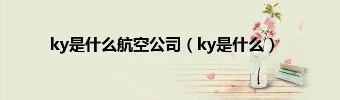 ky是什么航空公司（ky是什么）