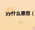 yy什么意思（说一说yy什么意思的简介）