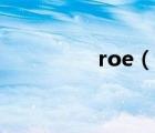 roe（说一说roe的简介）