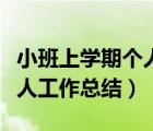 小班上学期个人工作总结计划（小班上学期个人工作总结）