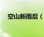 空山新雨后（说一说空山新雨后的简介）