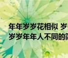 年年岁岁花相似 岁岁年年人不同（说一说年年岁岁花相似 岁岁年年人不同的简介）