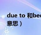due to 和because 的区别（due to是什么意思）