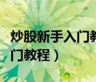 炒股新手入门教程基本知识（如何炒股新手入门教程）