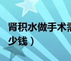 肾积水做手术需要多少费用（肾积水手术得多少钱）