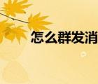 怎么群发消息到群（怎么群发消息）