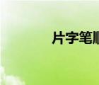 片字笔顺笔画顺（片字笔顺）