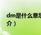 dm是什么意思（说一说dm是什么意思的简介）