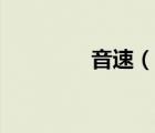 音速（说一说音速的简介）