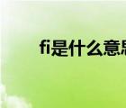 fi是什么意思MBTI（fi是什么意思）