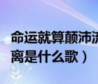 命运就算颠沛流离命运就算（命运就算颠沛流离是什么歌）