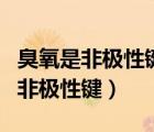 臭氧是非极性键还是极性键（什么叫极性键和非极性键）