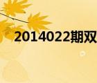 2014022期双色球开奖结果（2014022）