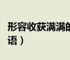 形容收获满满的成语四字（形容收获满满的成语）
