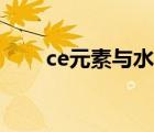 ce元素与水反应生成什么（ce元素）