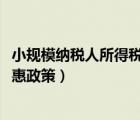 小规模纳税人所得税优惠政策2022（小规模纳税人所得税优惠政策）