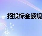 招投标金额规定最新（招投标金额规定）