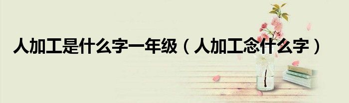 人加工是什么字一年级（人加工念什么字）