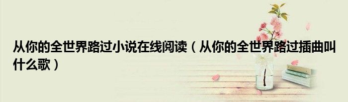 从你的全世界路过小说在线阅读（从你的全世界路过插曲叫什么歌）