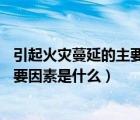 引起火灾蔓延的主要因素是什么? (1分)（引起火灾蔓延的主要因素是什么）