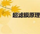 超滤膜原理演示动画（超滤膜原理）