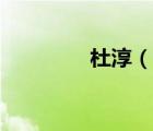 杜淳（说一说杜淳的简介）