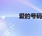 爱的号码牌歌曲（爱的号码牌）