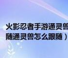 火影忍者手游通灵兽强度排名（火影忍者OL怎么让通灵兽跟随通灵兽怎么跟随）