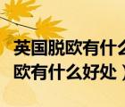 英国脱欧有什么好处？又有什么坏处（英国脱欧有什么好处）