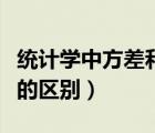 统计学中方差和标准差的区别（方差和标准差的区别）