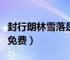 封行朗林雪落是什么小说（封行朗林雪落全本免费）