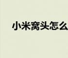 小米窝头怎么做松软（窝头怎么做松软）