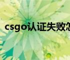 csgo认证失败怎么办（csgo身份认证失败）