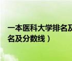 一本医科大学排名及分数线大学排名（一本医科大学全国排名及分数线）