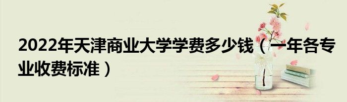 2022年天津商业大学学费多少钱（一年各专业收费标准）