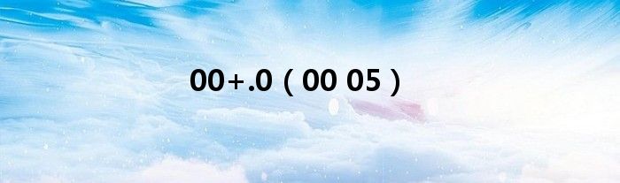 00+.0（00 05）