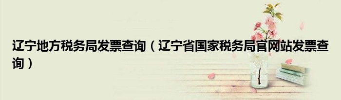 辽宁地方税务局发票查询（辽宁省国家税务局官网站发票查询）