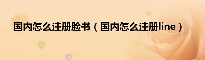 国内怎么注册脸书（国内怎么注册line）